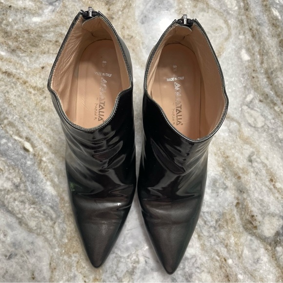 Aquatalia crinkled Leather Ankle Boot Side zip Made in Italy - Picture 4 of 14